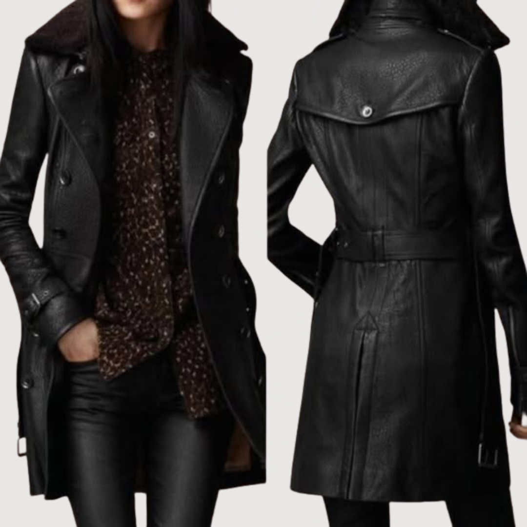 NADINE β CLASSIC LEATHER COAT