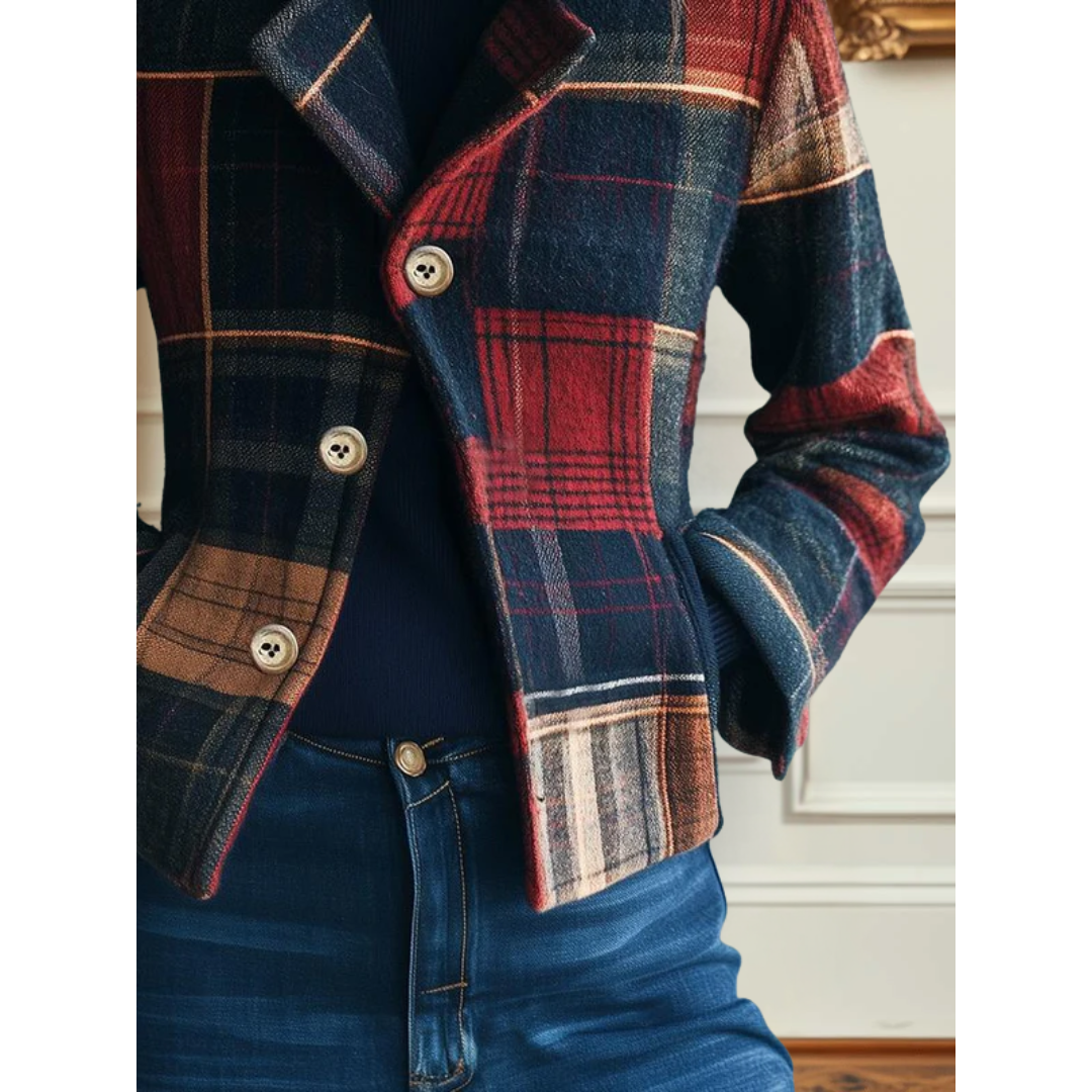 Noelle | Classic Plaid Wool Jacket