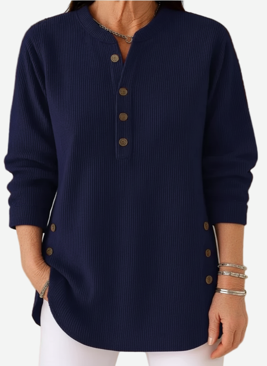 Harperly – Long Sleeve Solid Knit Sweater