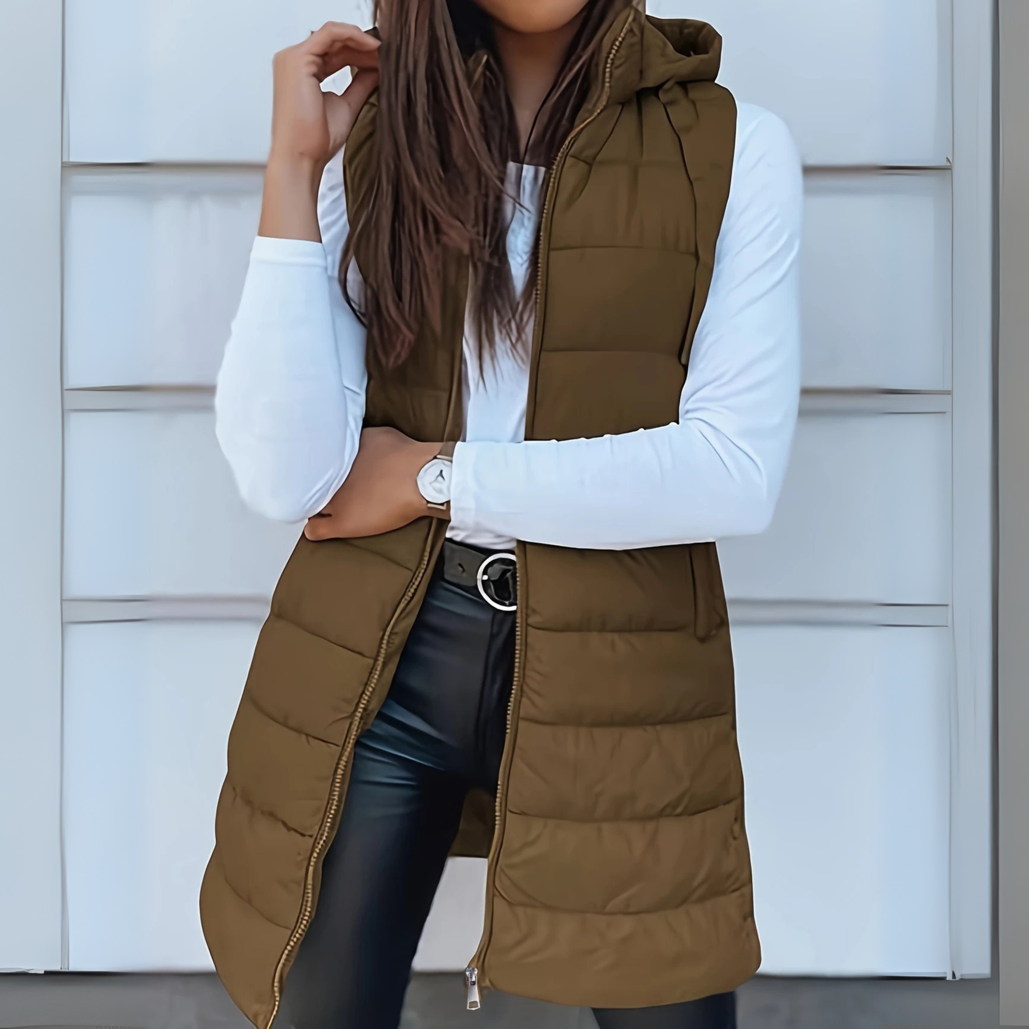 RAINβ’ - Casual Sleeveless Hood Long Puffer Vest