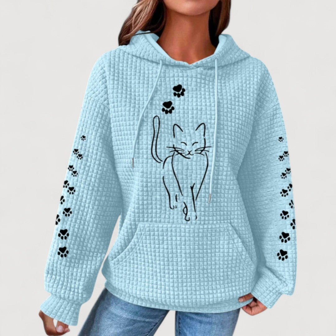 NELLY – CAT PRINT HOODIE