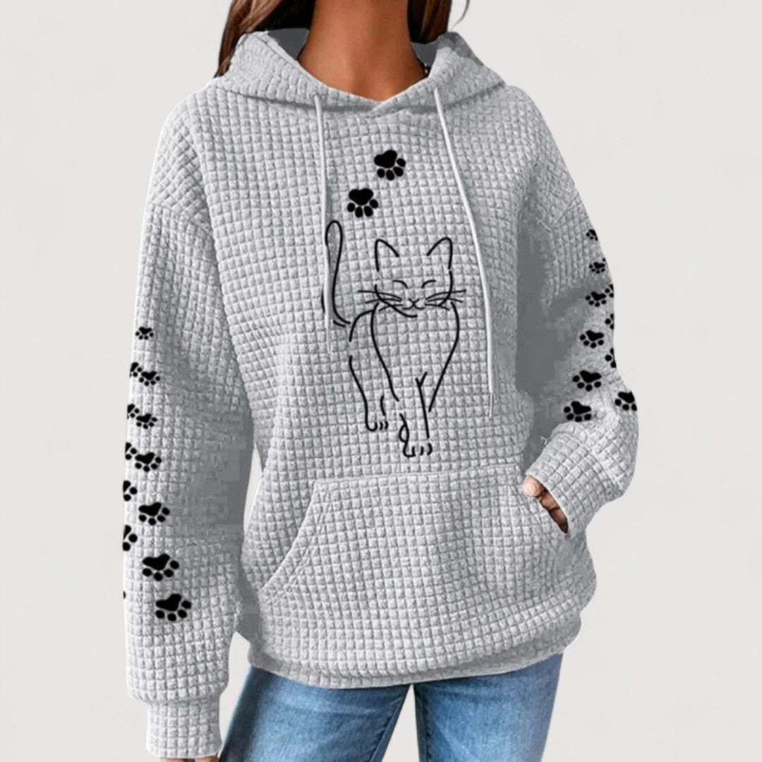 NELLY β CAT PRINT HOODIE