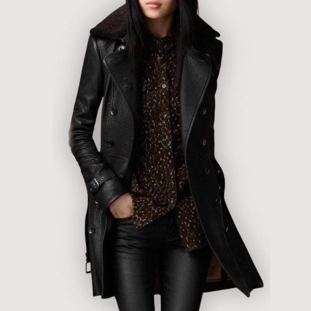 NADINE β CLASSIC LEATHER COAT