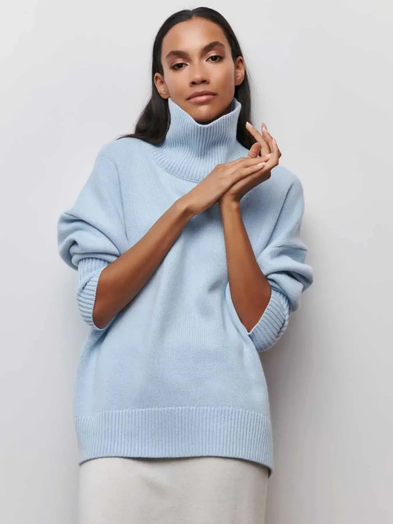 Cittra β Oversized Ribbed Turtleneck Sweater