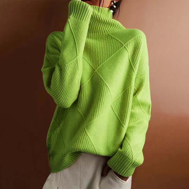 Eleanor™ | Textured Turtleneck Knit Sweater