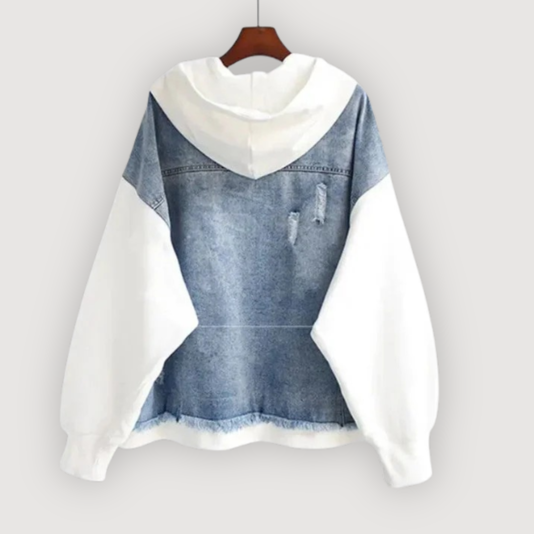 CELYN – CASUAL DENIM HOODIE
