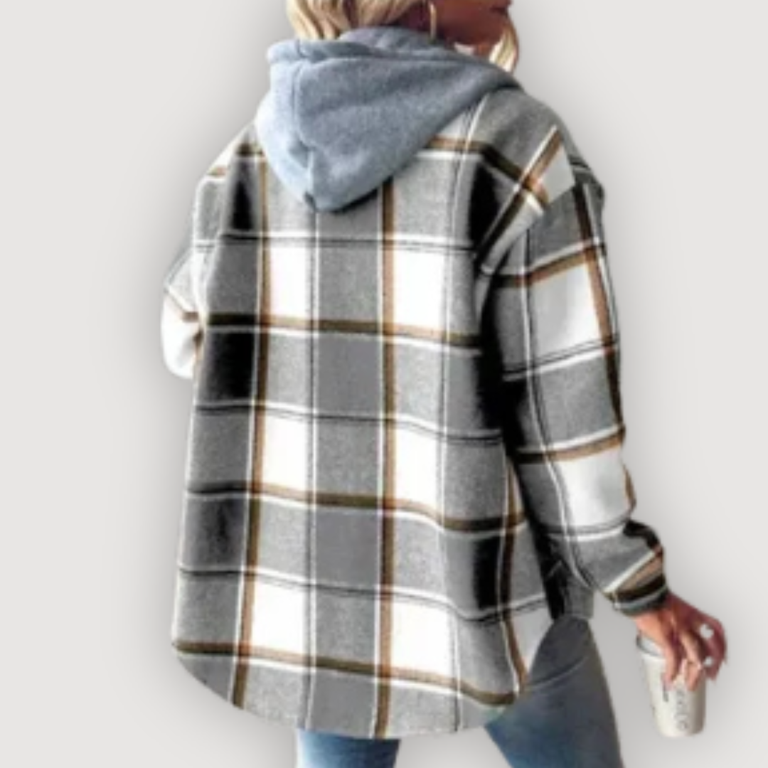 ROWAN – PLAID HOODED JACKET