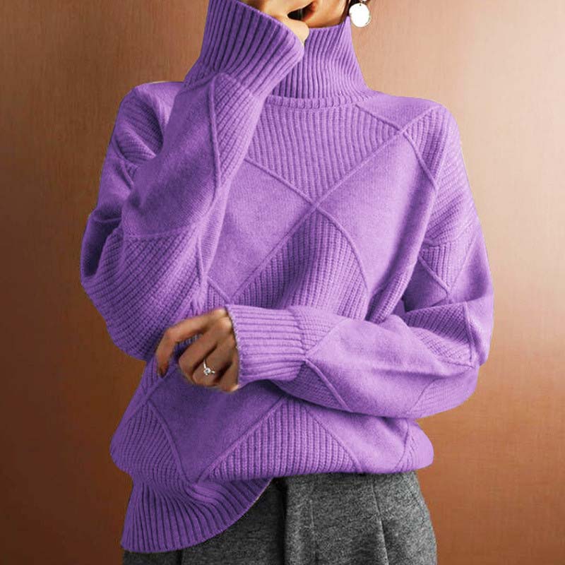 Eleanor™ | Textured Turtleneck Knit Sweater