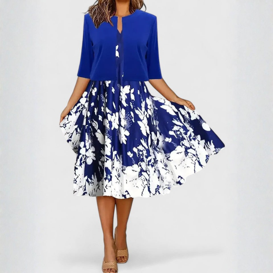 Chantal | Elegant Cotton Midi Dress