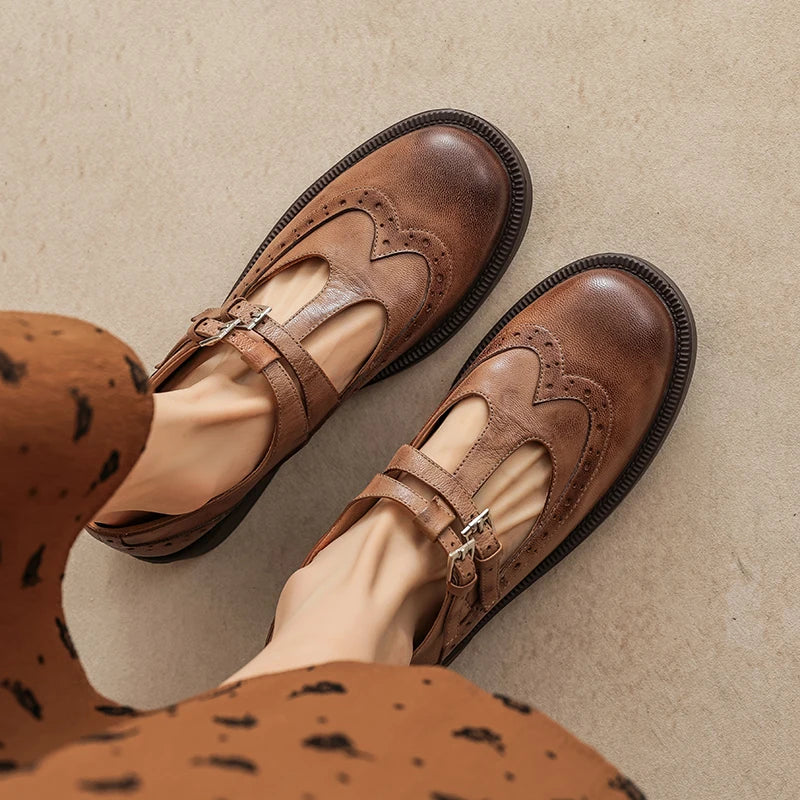 Leona | Classic Leather Mary Jane Shoes