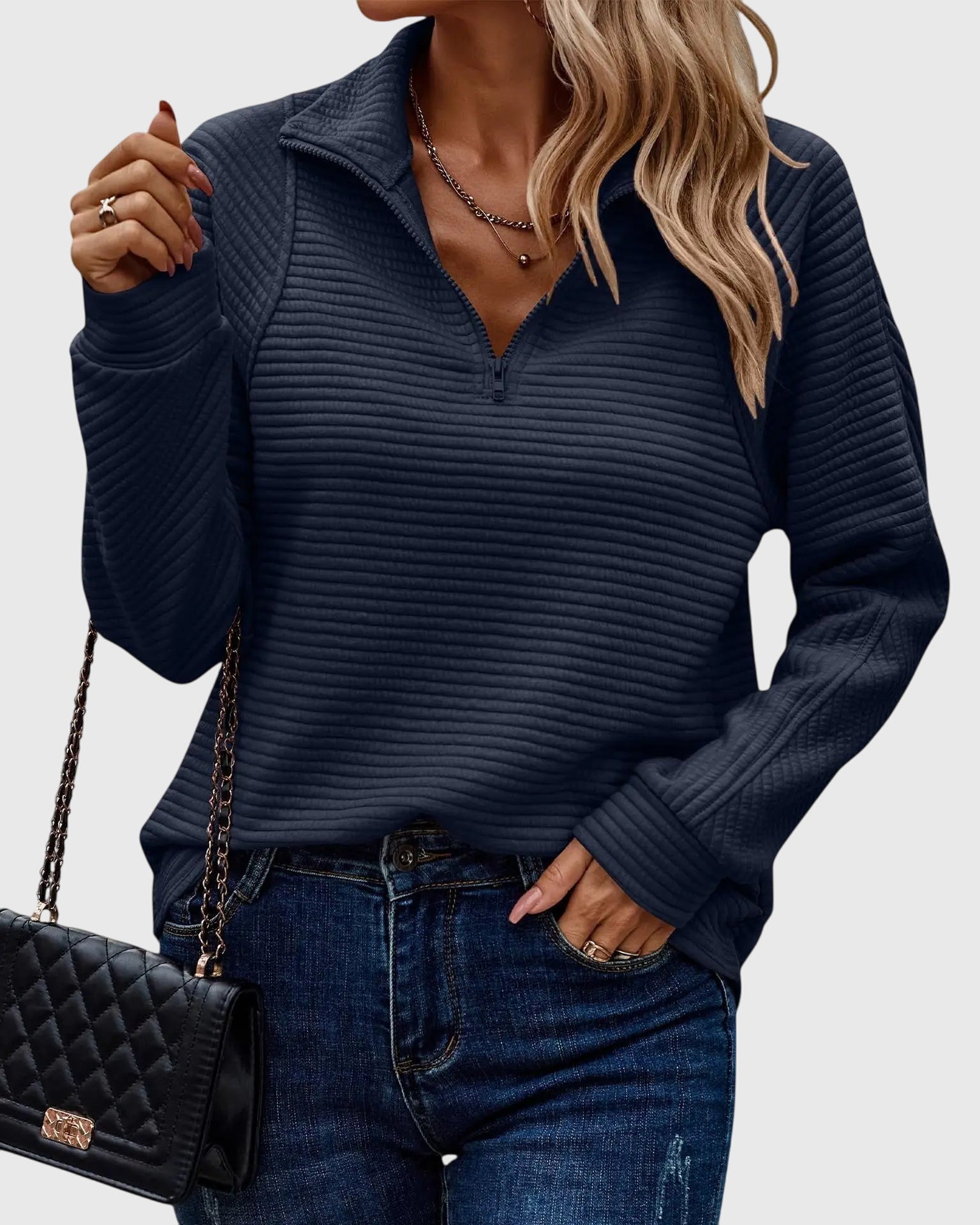 Abigail™ | Elegant Sweater with Zipper